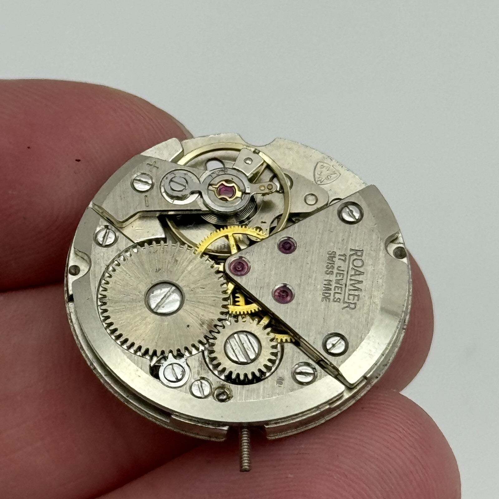25.9mm Men's Roamer MST 414 Balance Ok Watch Movement Swiss Vintage PARTS SPARE
