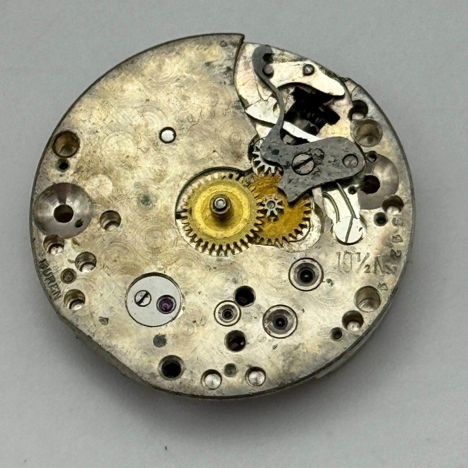 23.6mm Buren A Grand Prix 10 1/2N Manual Wind Swiss Watch Movement PARTS SPARES