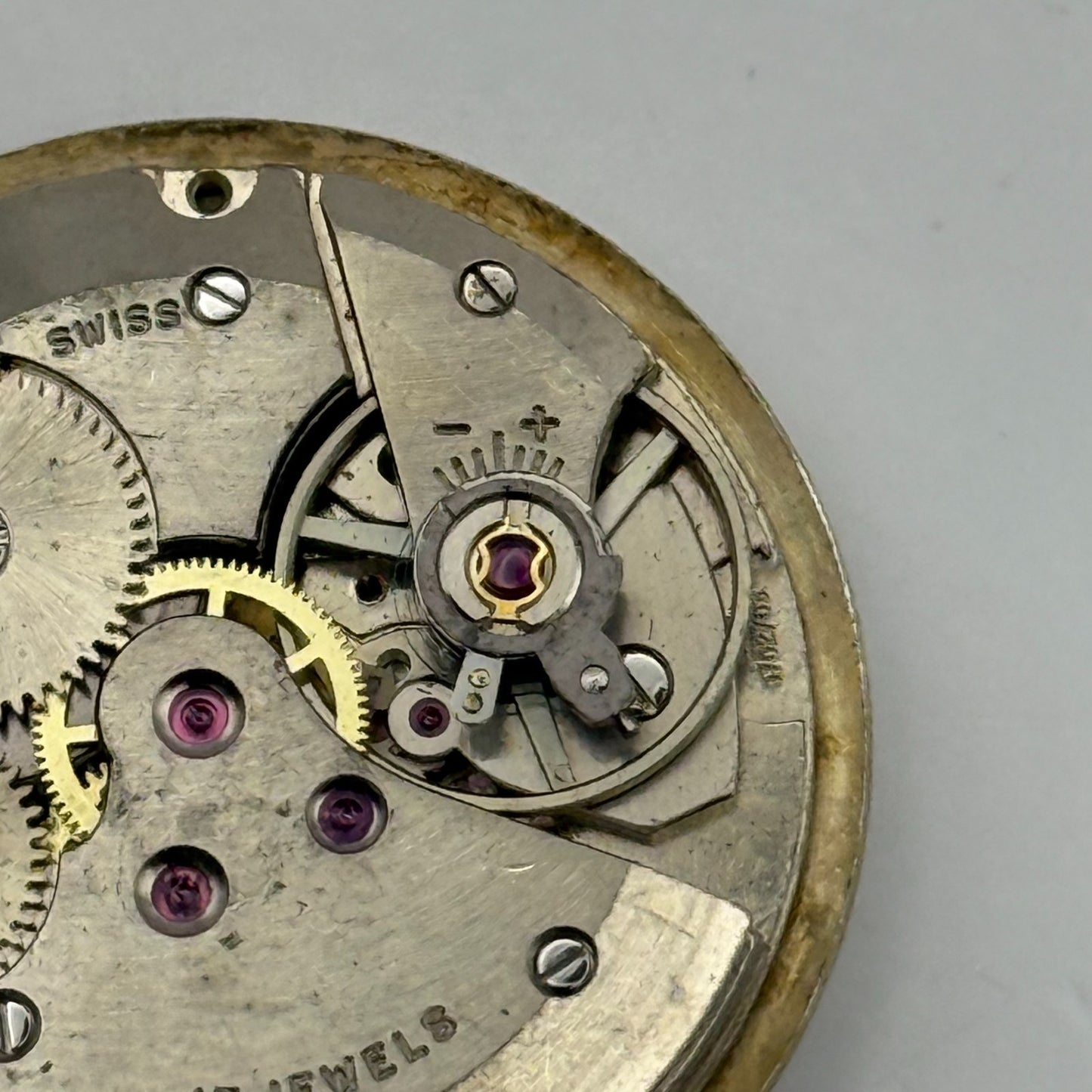 AS 1702/03 Watch Movement Date Rotary Manual Wind Vintage Swiss Parts 25.9mm