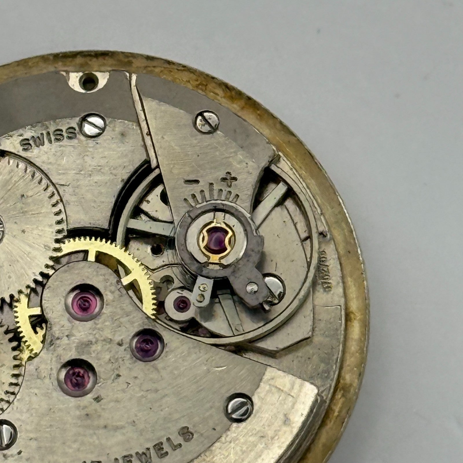 AS 1702/03 Watch Movement Date Rotary Manual Wind Vintage Swiss Parts 25.9mm