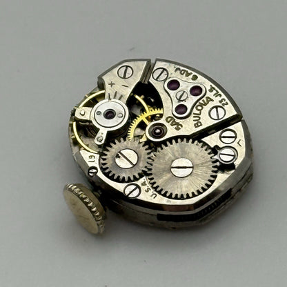 13.1mm Vintage Ladies Bulova 5AD Manual Wind Swiss Watch Movement PARTS REPAIR