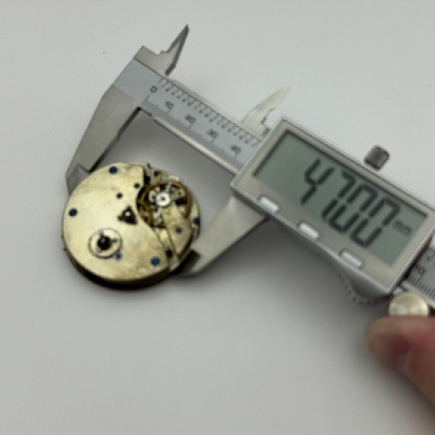 47.6mm Antique Key Wound Pocket Watch Movement Dial PARTS REPAIR SPARES