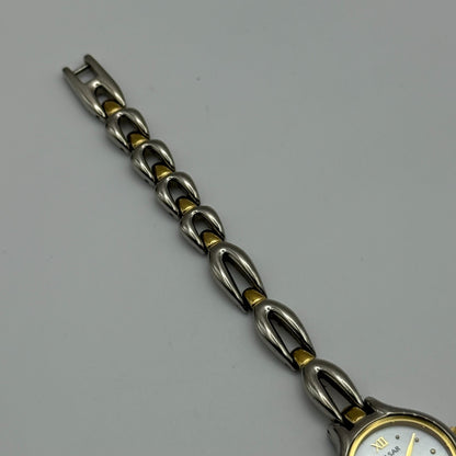 20mm Working Ladies Pulsar V401-X209 Two Tone Quartz Japan Watch 6.5 Inches