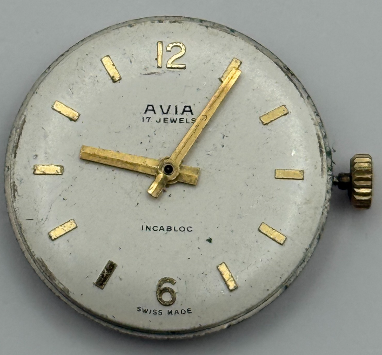 FHF ST 96 Watch Movement Avia Manual Wind Vintage Swiss Parts Repair 25.9mm