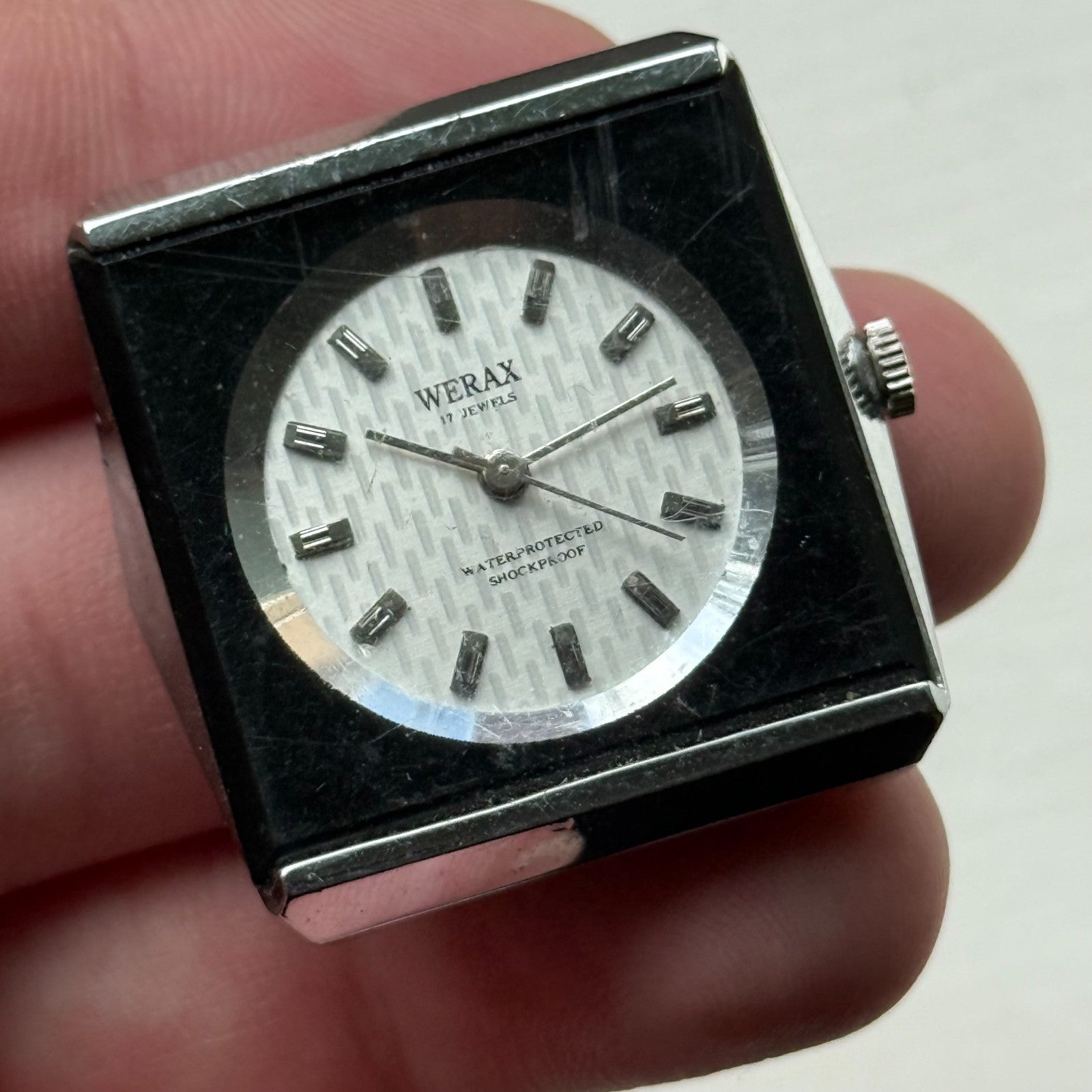 33mm Vintage Werax 17 Jewels 2009.n Shockproof Manual Wind Watch PARTS