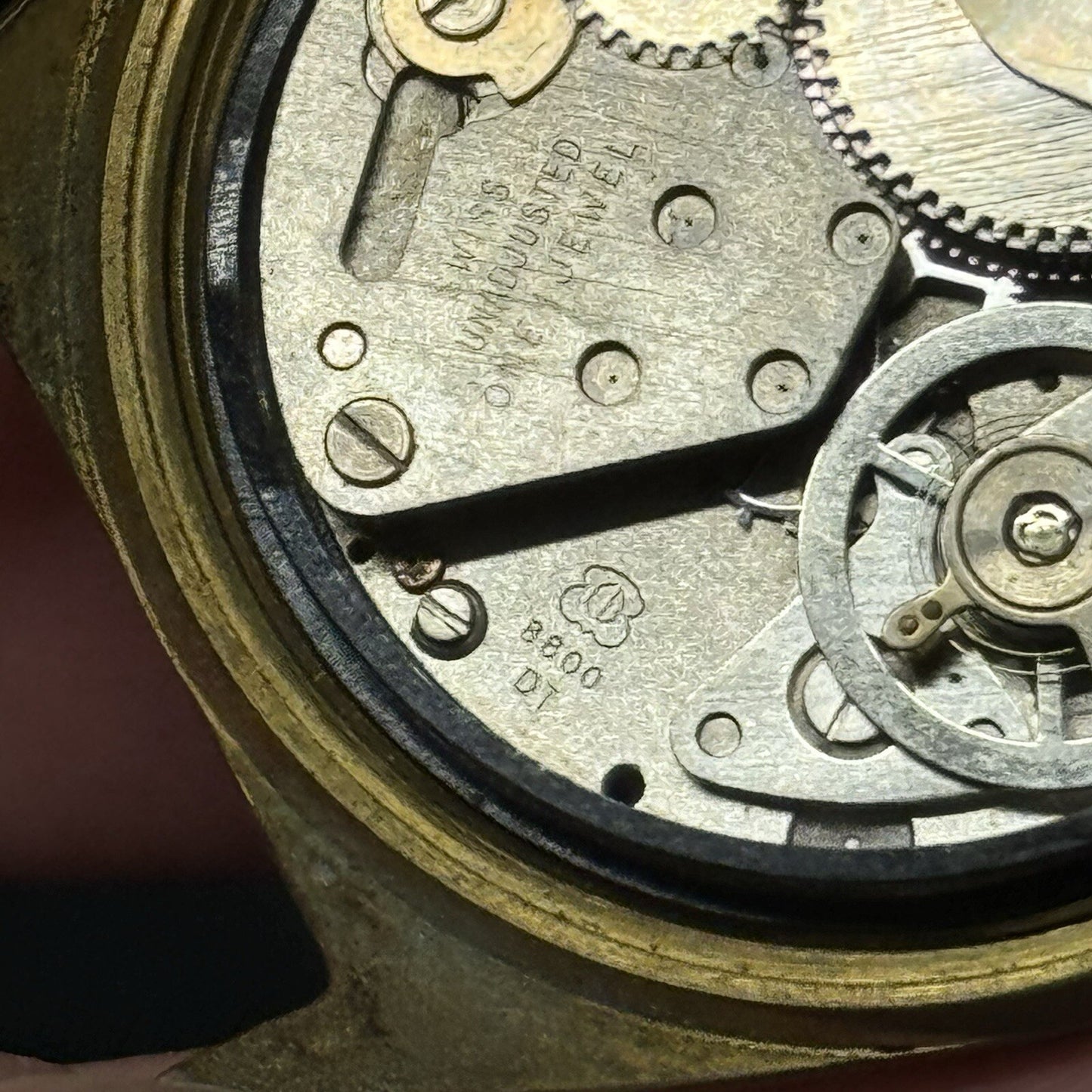 35mm Manual Wind Gents Vintage Newmark EB 8800 DT Movement Watch NON WORKING