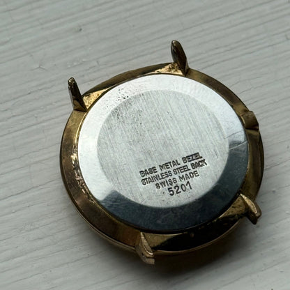 33mm Vintage Mystery Dial Peseux 7040 Balance Ok Manual Wind Watch PARTS REPAIR