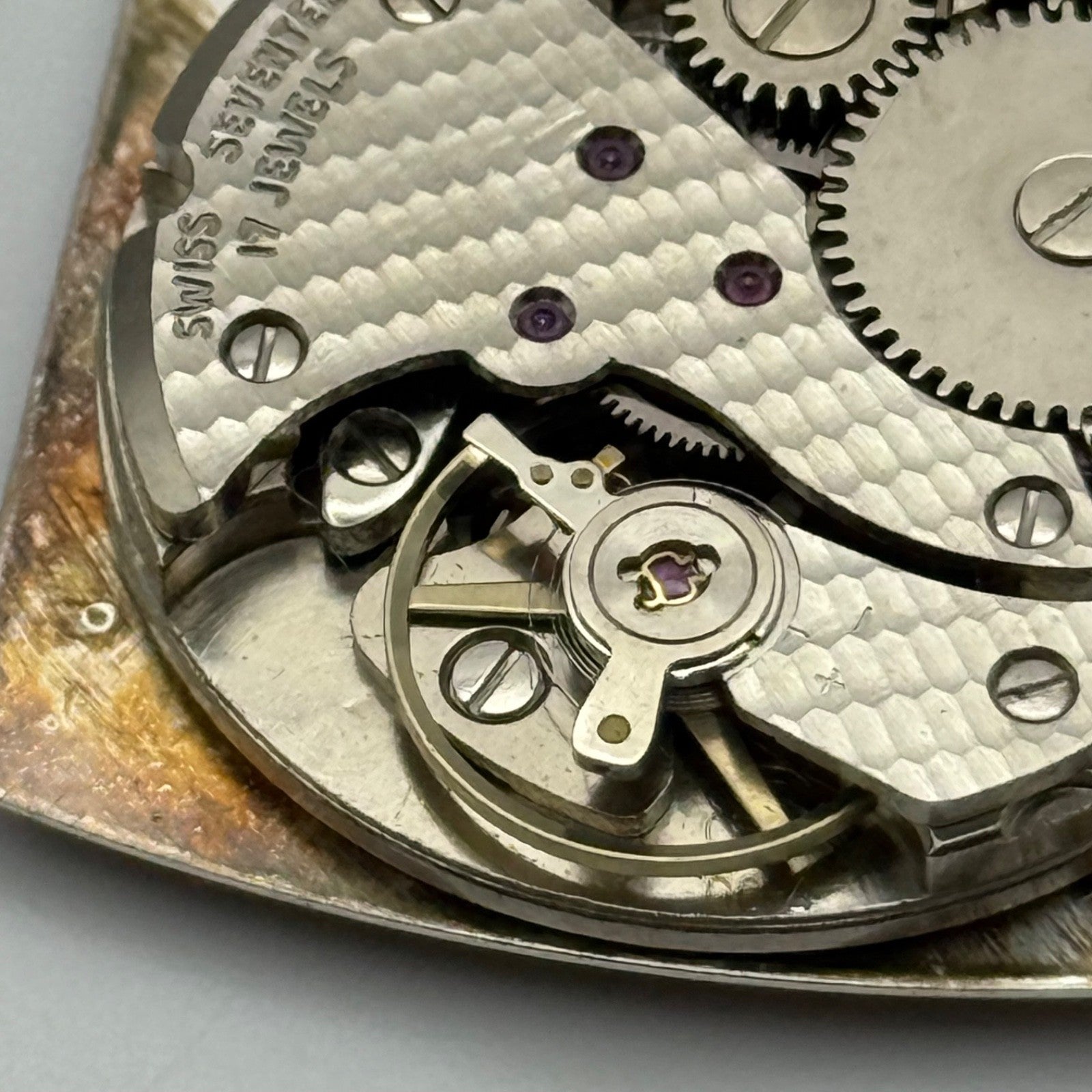 FHF ST 96-4 Watch Movement Running Accurist Date Manual Vintage Parts 25.9mm