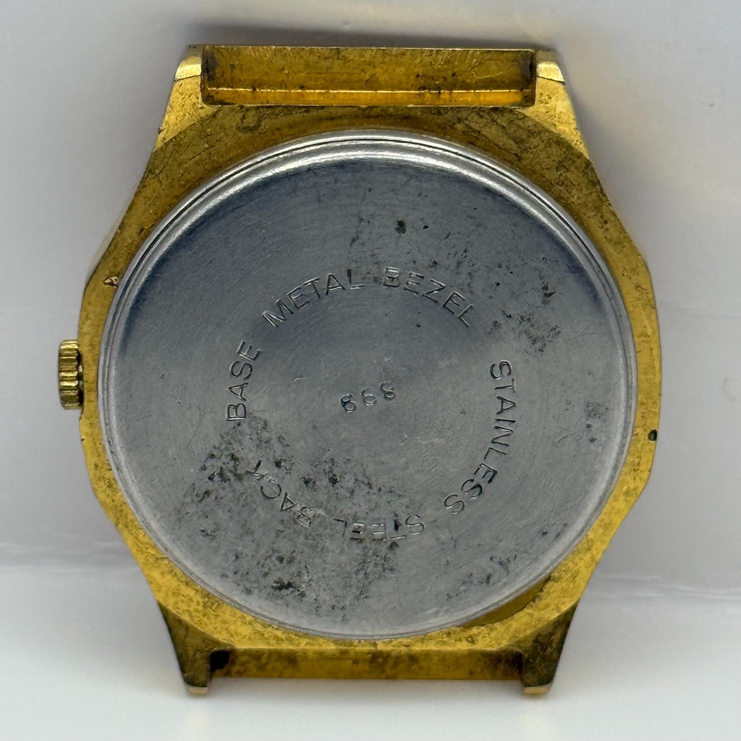 EB 870.111 Grand Swiss Quartz Watch Gold Tone Date 33mm UNTESTED PARTS REPAIR