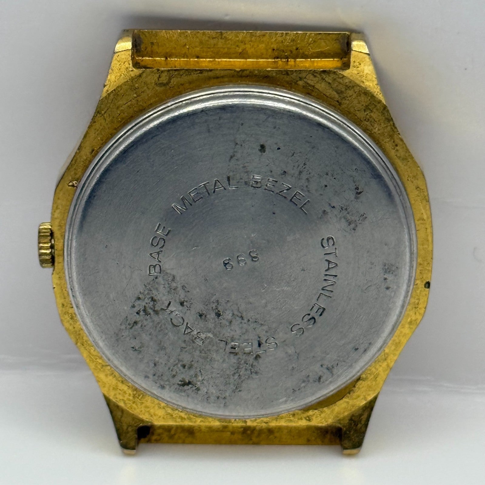 EB 870.111 Grand Swiss Quartz Watch Gold Tone Date 33mm UNTESTED PARTS REPAIR