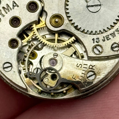 23.6mm Cyma Ref 030 Tavannes Manual Wind Watch Movement Swiss Vintage PARTS