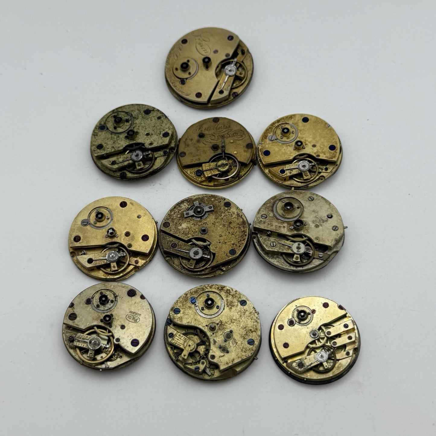 Bundle Mixed Antique / Vintage Pocket Watch Movements Joblot PARTS REPAIR SPARES