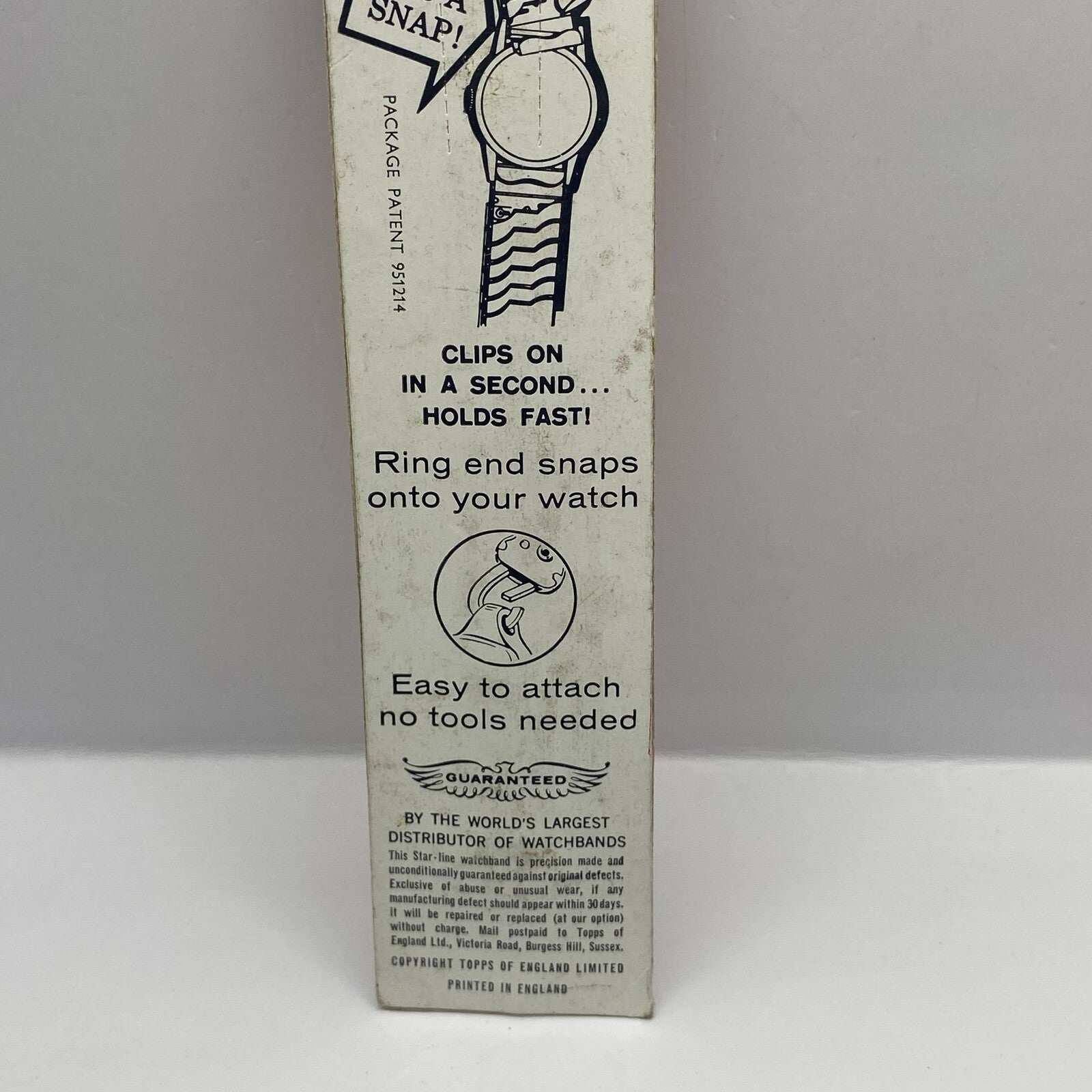13.5cm Brand New NOS Vintage Star-Line Expansion Watch Band Clip Fast English