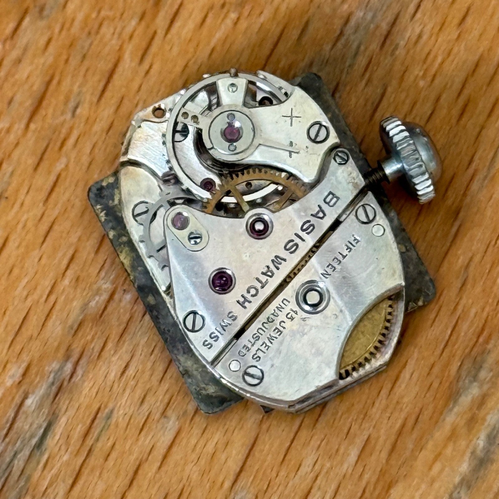 19mm Running Vintage Morgan Basis Watch 15 Jewels Manual Wind FOR PARTS / REPAIR