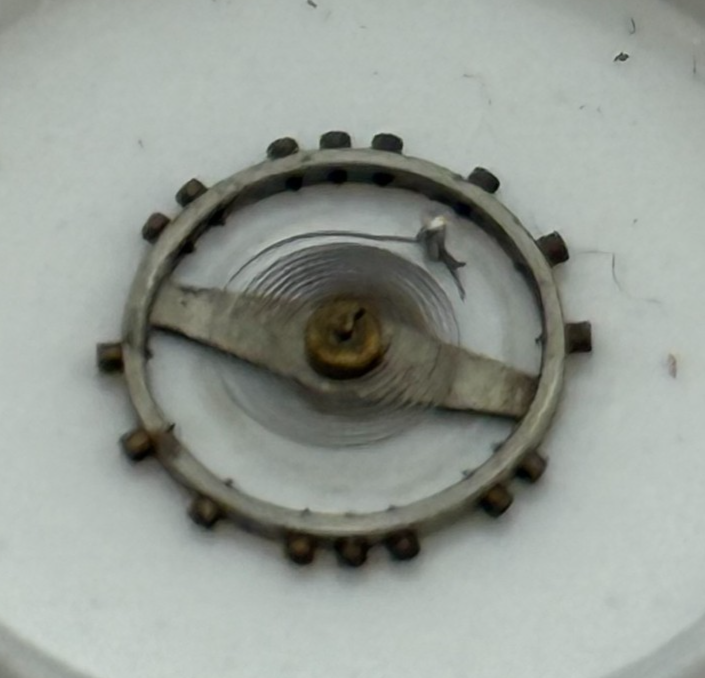 AS 1051 Balance Wheel Complete And Spring 5¼’’’ 34 M Watch Movement Parts NOS