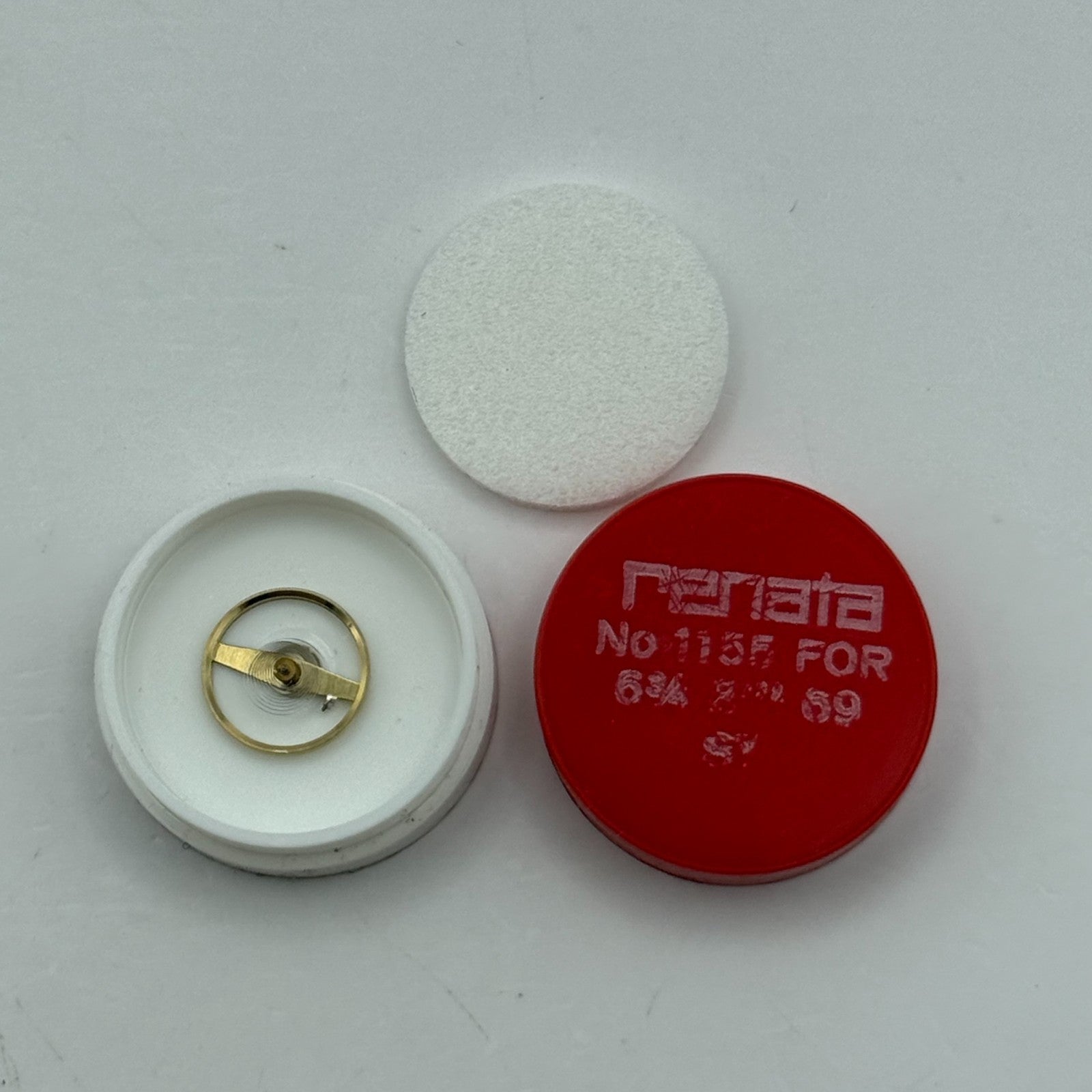 ST 69 Balance Wheel Complete And Spring 6 3/4 8''' 1155 Watch Movement Parts NOS