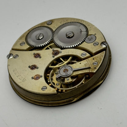 43mm Antique State US PAT.24MAY-1904 Swiss Hunter Pocket Watch Movement PARTS