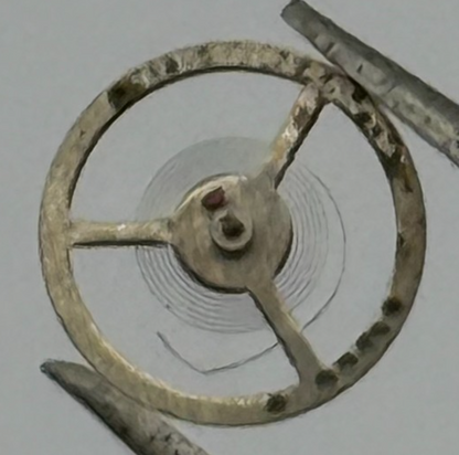 Oris 410 Balance Wheel Complete And Spring 5 1/4''' 390 M Watch Movement Parts 