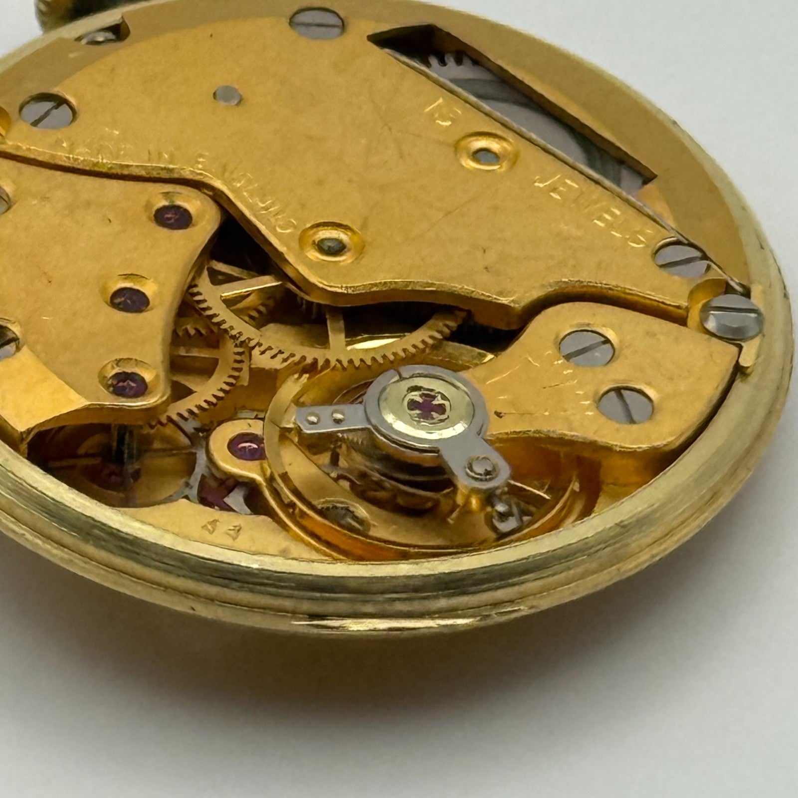 Smiths De Luxe 44 15 Jewels Watch Movement Manual Wind Vintage Parts 29.1mm
