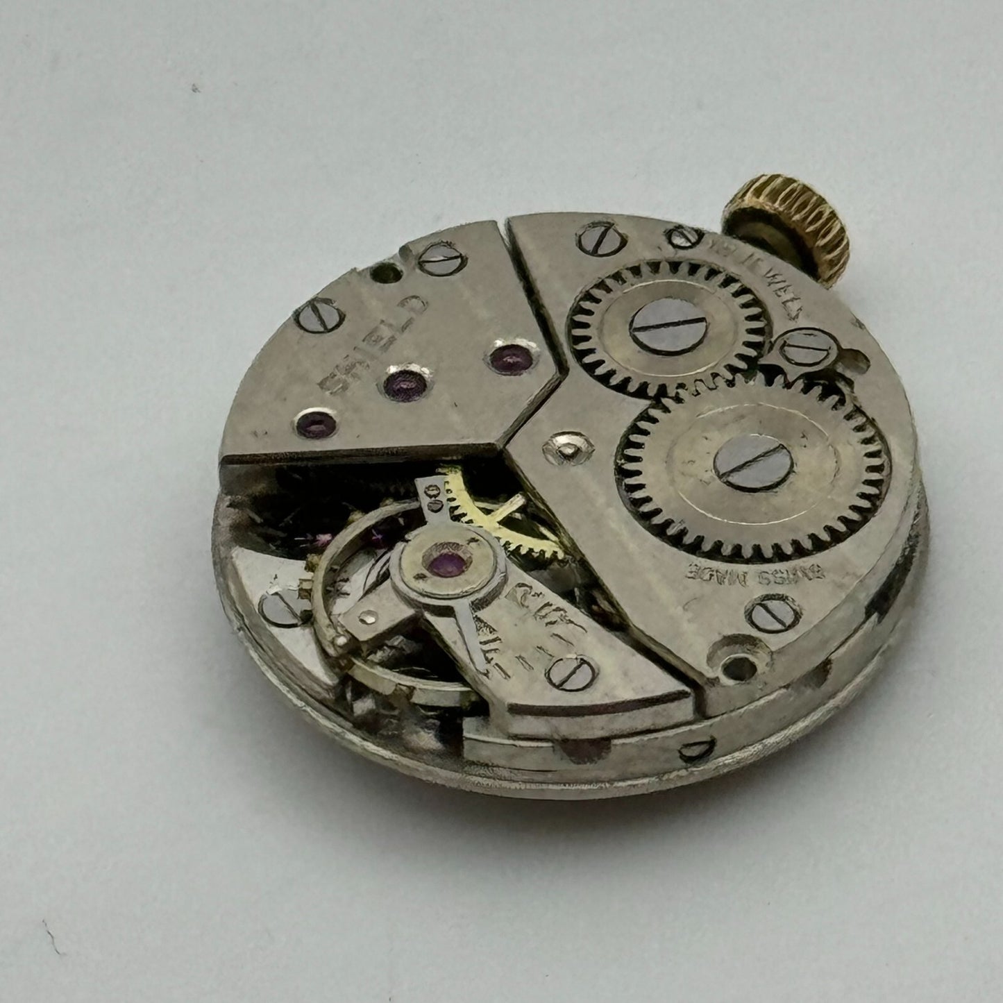 19.7mm Shield Peseux P 220 Manual Wind Swiss Made 15 Jewels Watch Movement PARTS