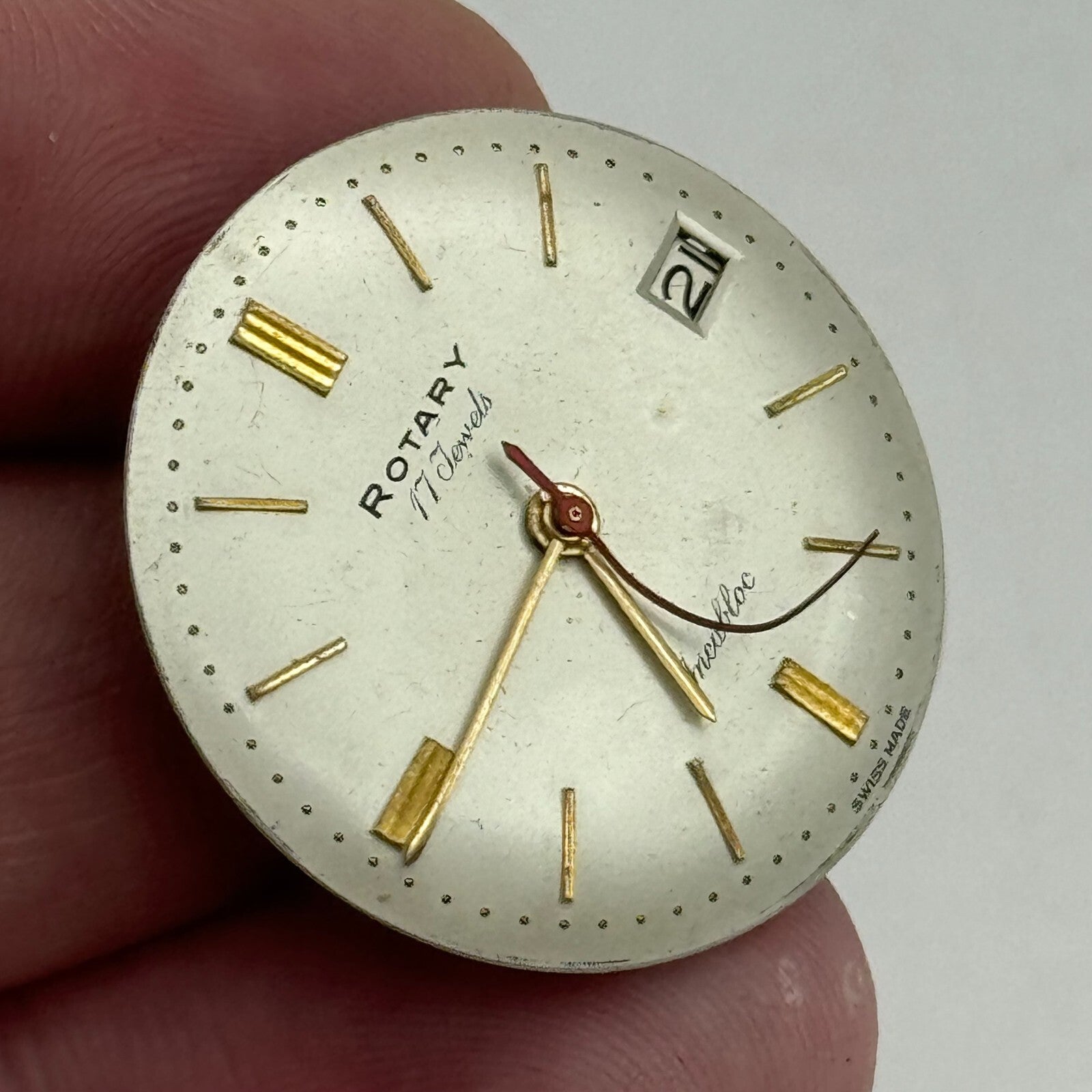 26mm Mens Rotary AS 1703 Good Balance Manual Wind Watch Movement PARTS REPAIR