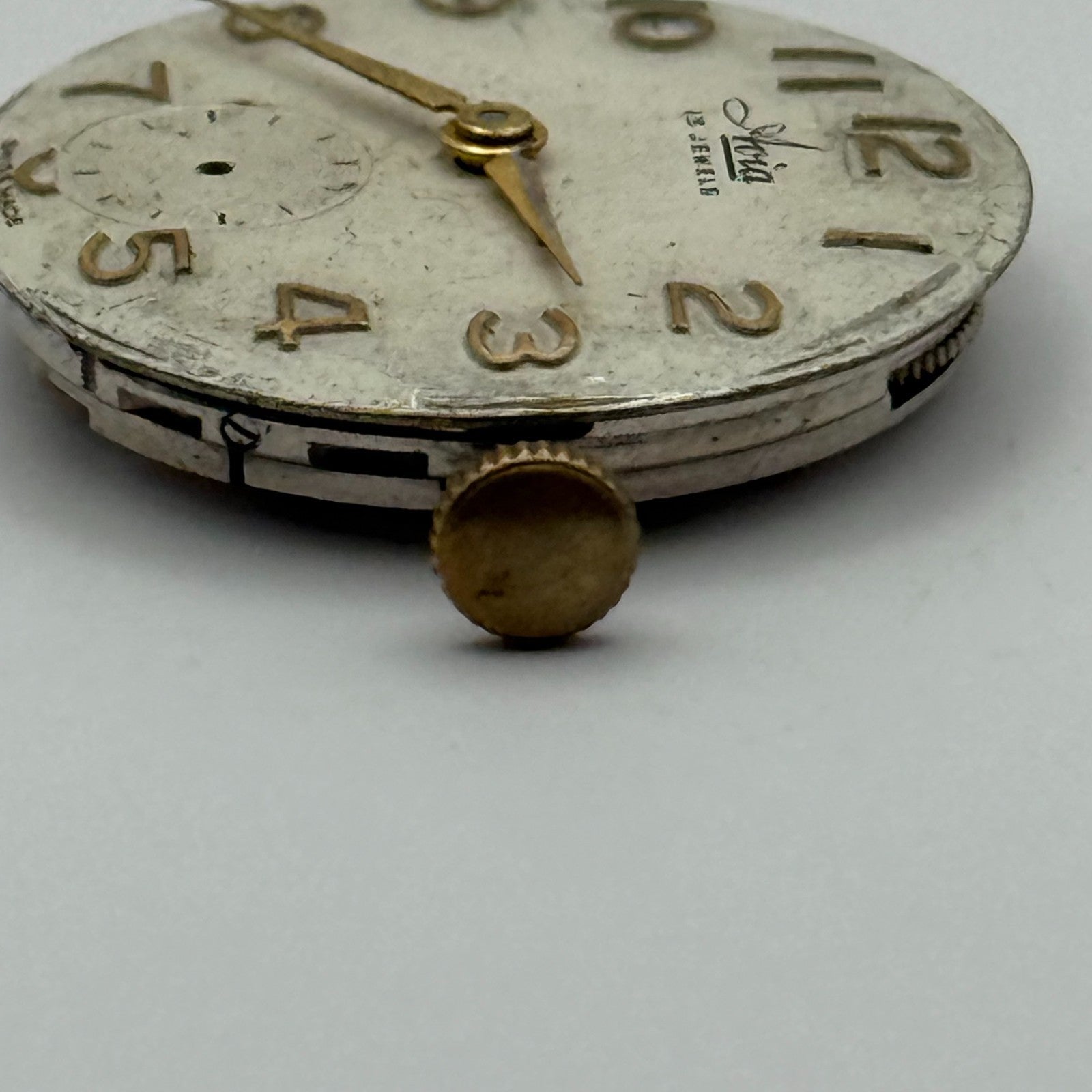 AS 1123 1124 Watch Movement Running Avia Manual Wind Vintage Parts Repair 23.5mm