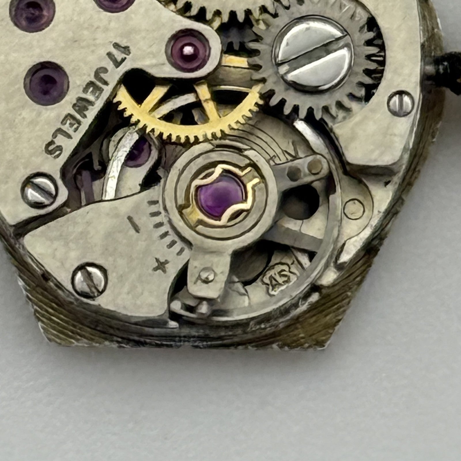 12.9mm Vintage Everite AS 1978-2 Manual Wind Swiss Watch Movement PARTS REPAIR