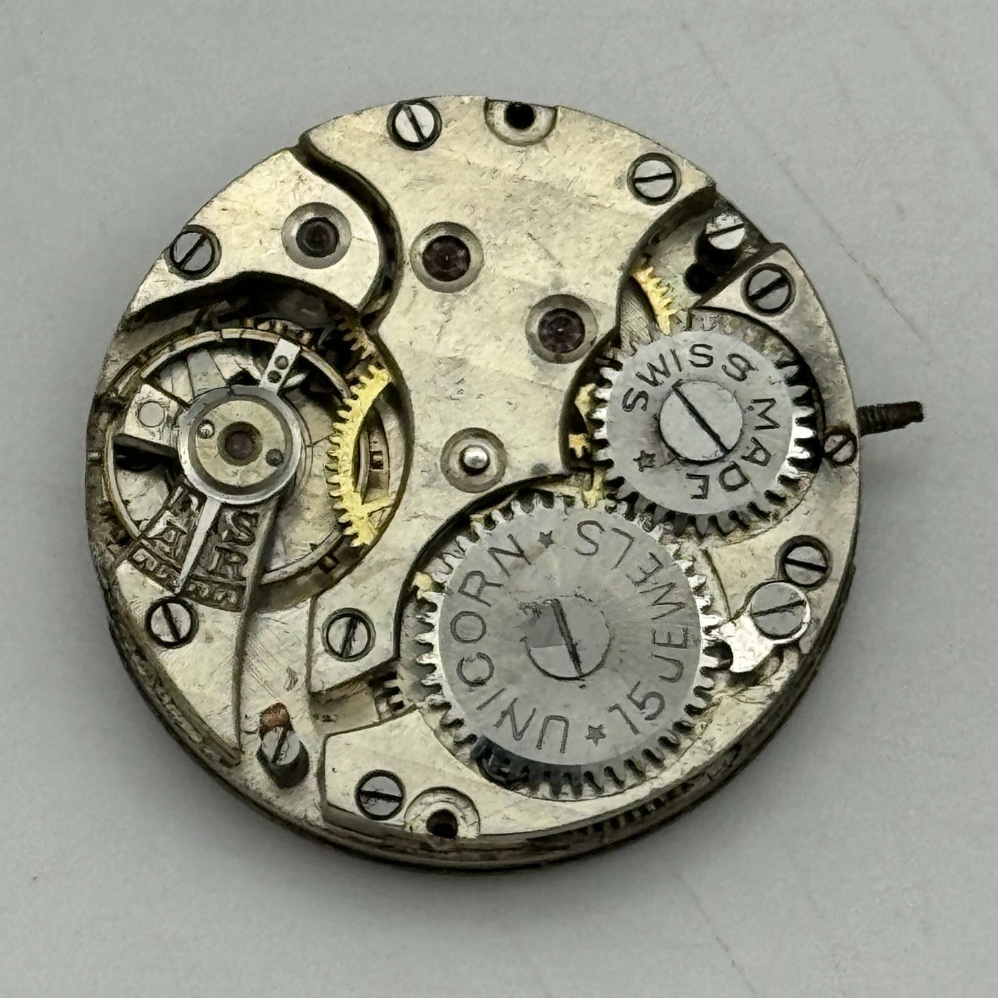 23.6mm Rolex Unicorn 15 Jewels Manual Wind Watch Movement Swiss Vintage PARTS