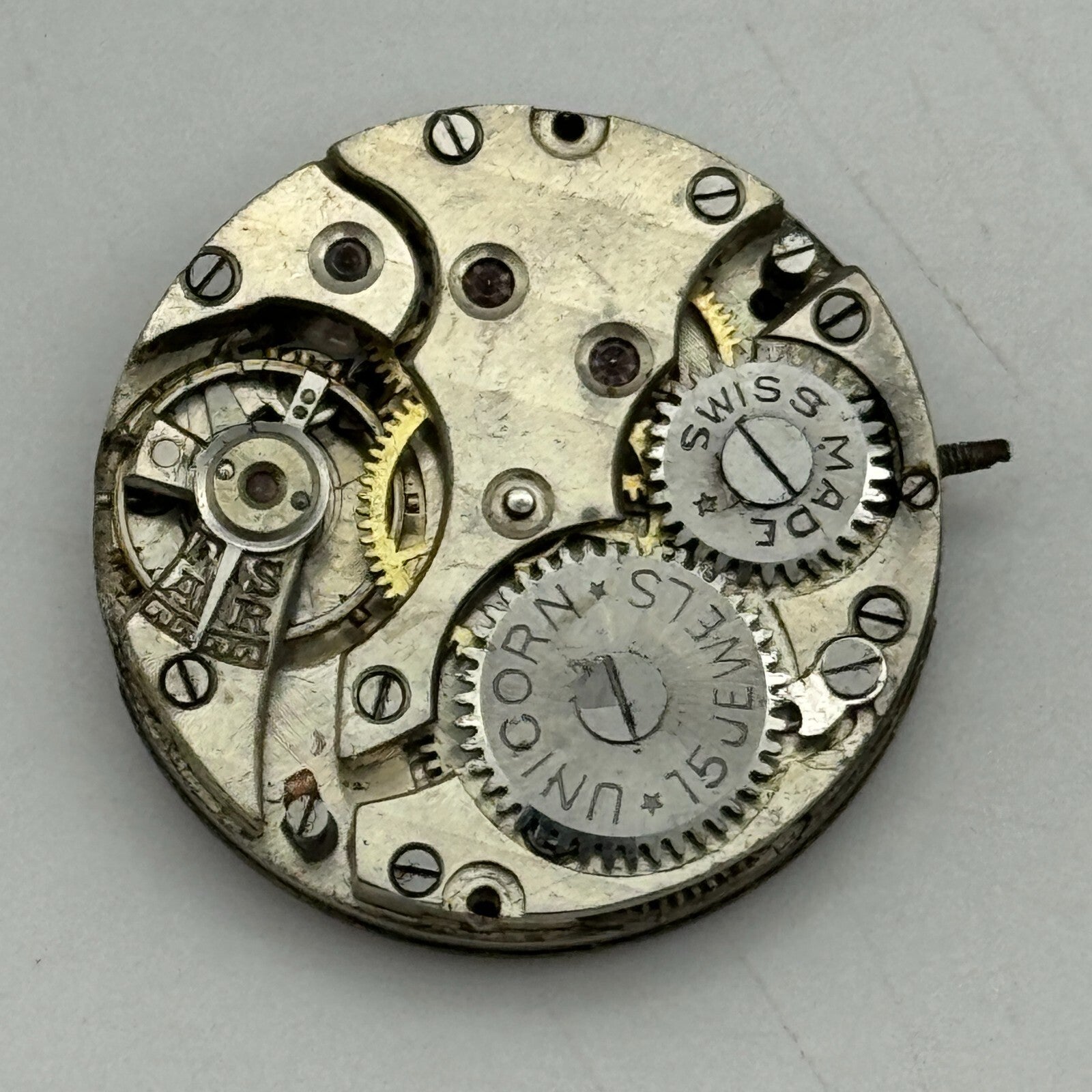 23.6mm Rolex Unicorn 15 Jewels Manual Wind Watch Movement Swiss Vintage PARTS