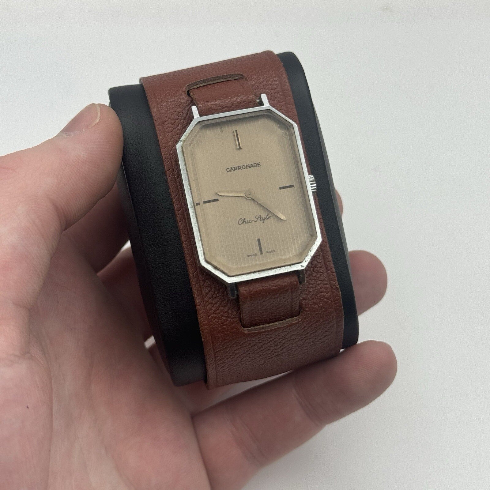 26mm WORKING Carronade Chic Style Bund Strap Manual Wind Vintage Ladies Watch