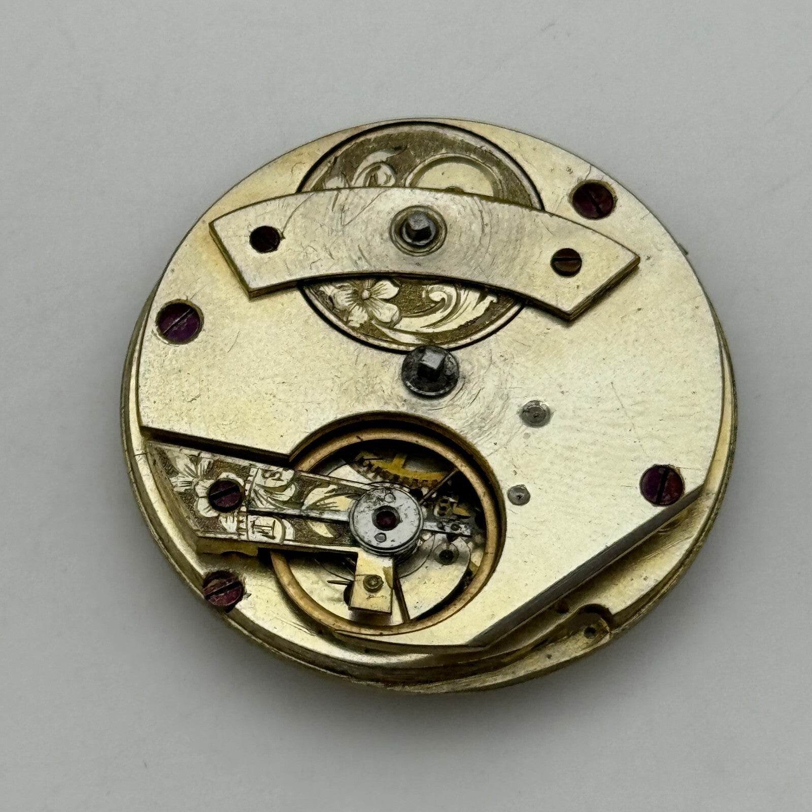 40.9mm Antique Unique Interesting Pattern Key Wound Pocket Watch Movement PARTS