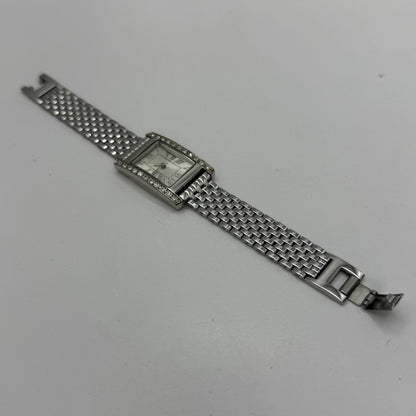 20mm Working Ladies M&S Silver Tone Jewelled Quartz Watch Broken Strap