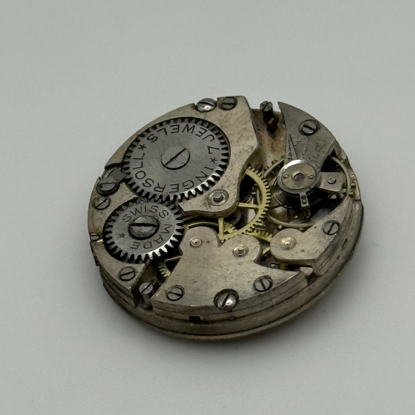 23.6mm Vintage Ingersoll Rolex Rolco Manual Wind Watch Movement PARTS REPAIR