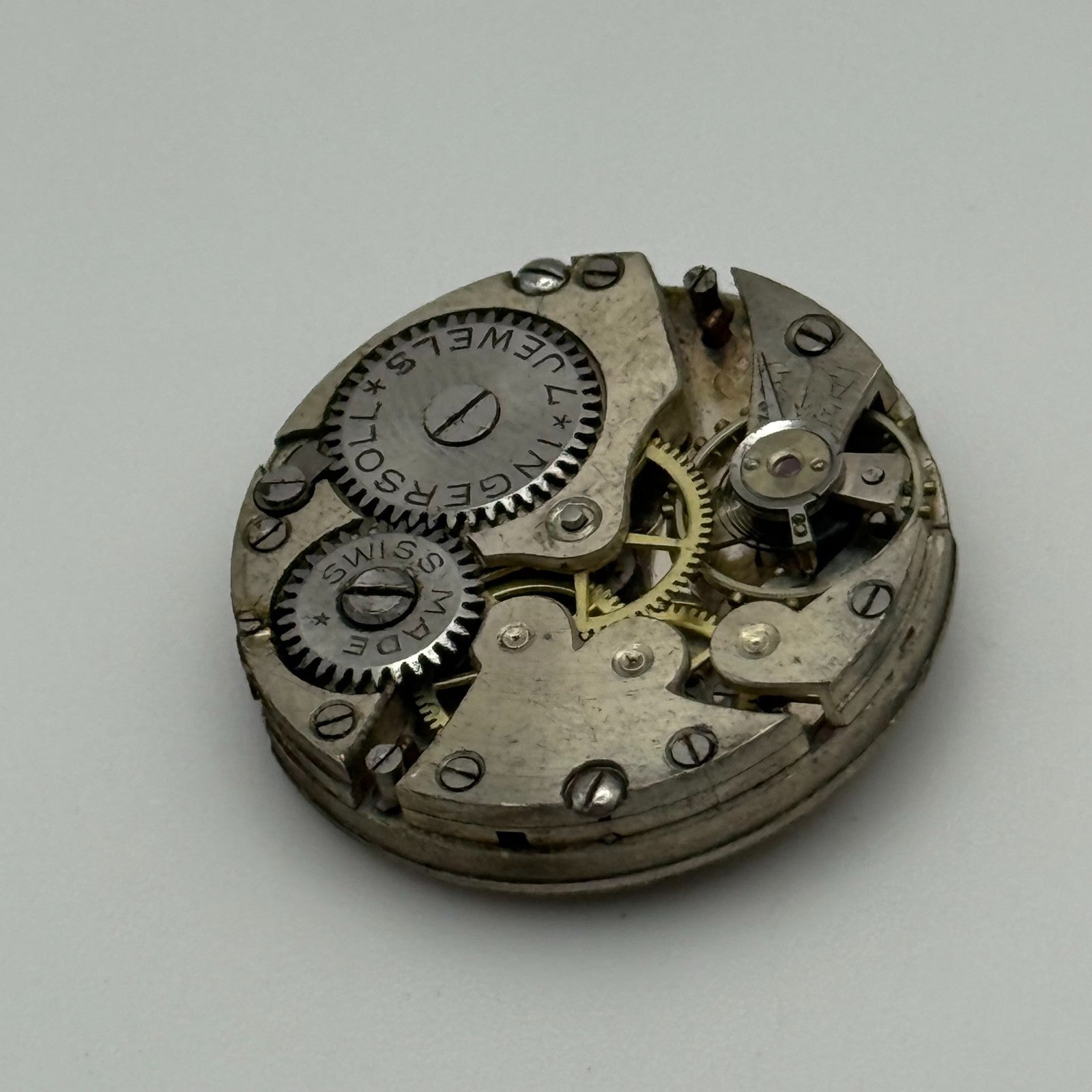 23.6mm Vintage Ingersoll Rolex Rolco Manual Wind Watch Movement PARTS REPAIR