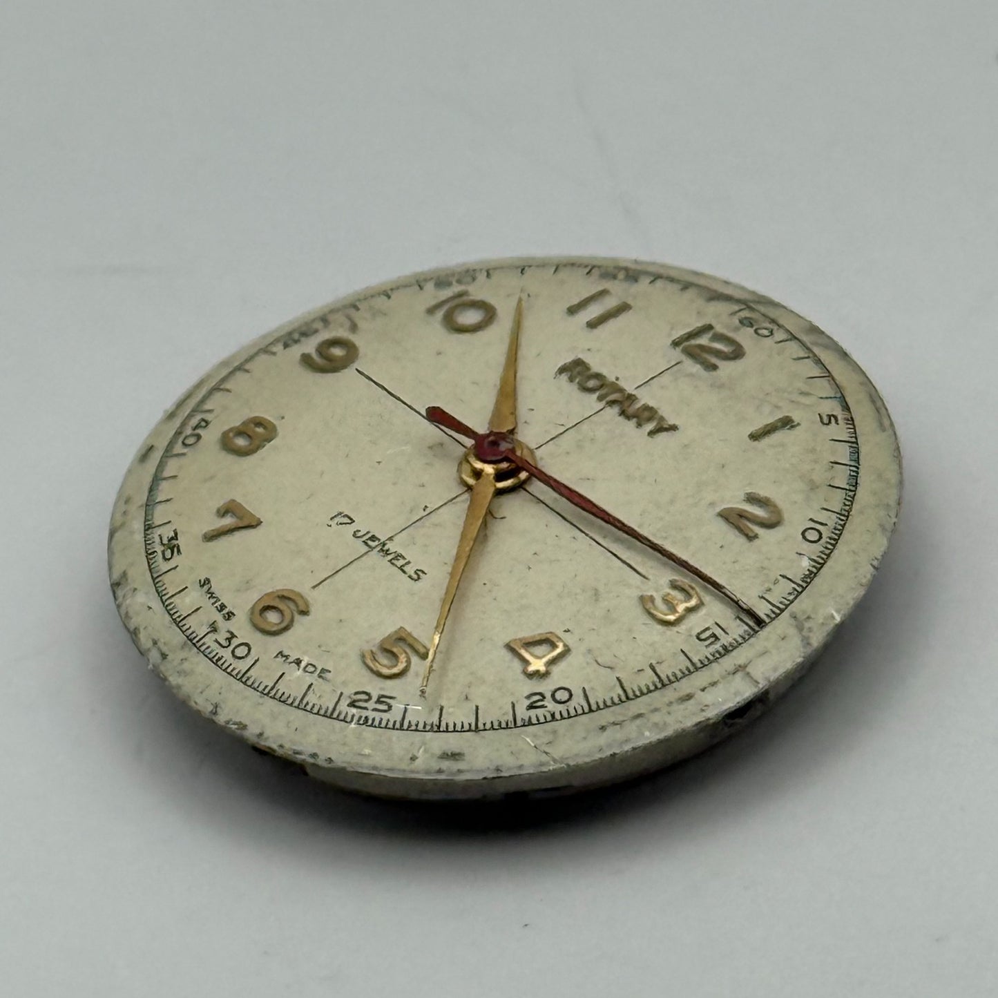 ETA 1080 Watch Movement Rotary 725 Manual Wind Vintage Swiss Parts Repair 23.6mm