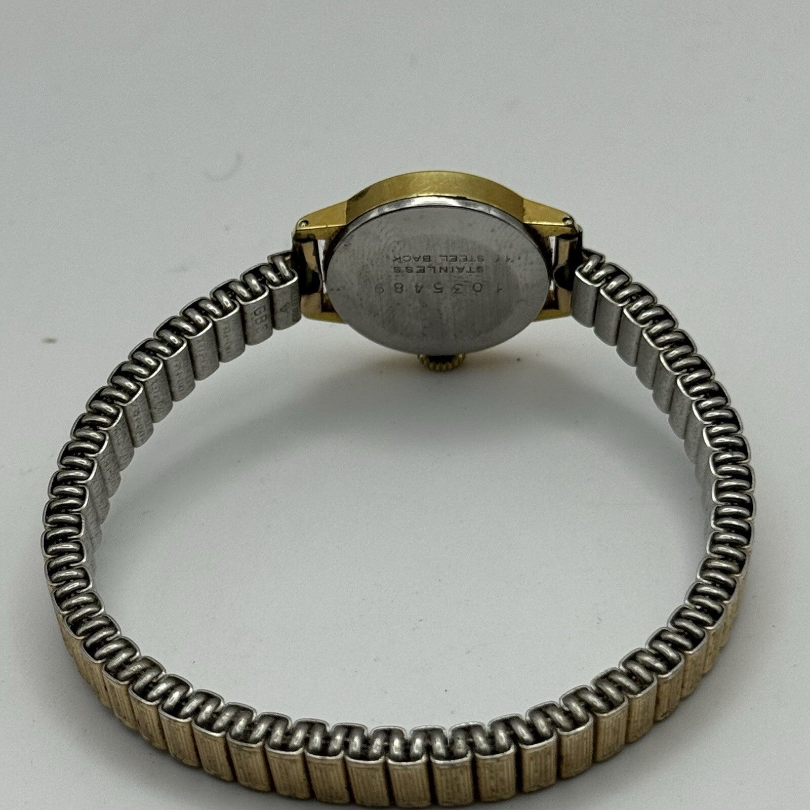 19mm WORKING Vintage Tarratt Expandable Strap Silver Dial Ladies Dress Watch 