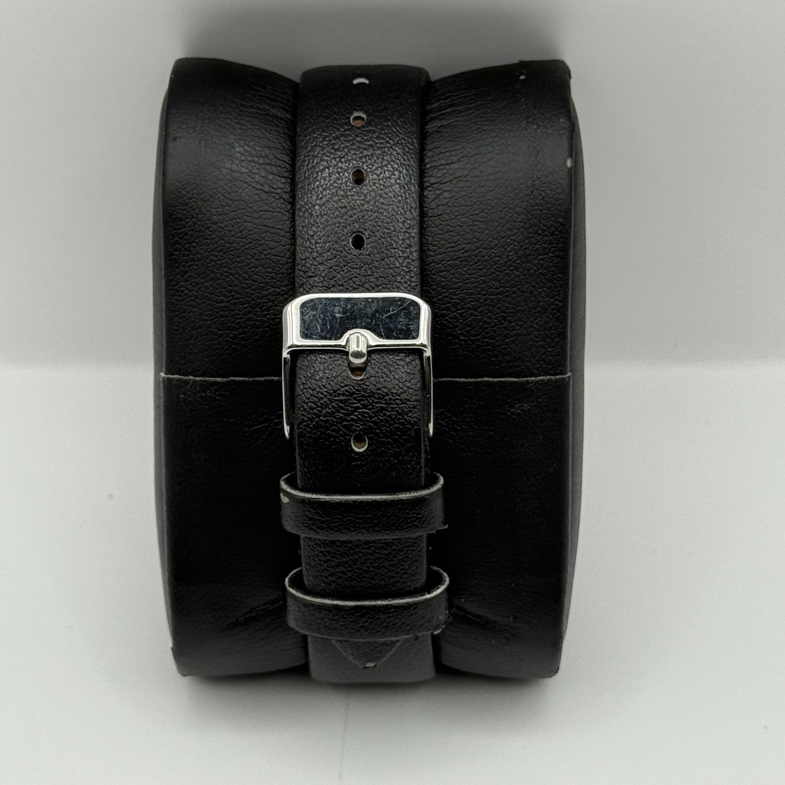 Limit 1912 Ladies Quartz Watch Silver Dial Black Strap Working 34mm New Battery