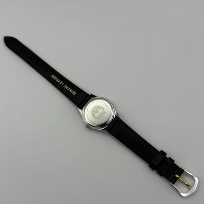 Pulsar Ladies Quartz Watch Date Dial Diamond Markers Leather Strap Working 27mm