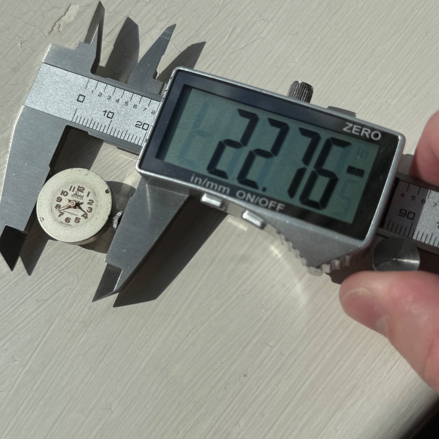 22mm Vintage EB 1431N Basis Jewelled Green Bezel Swiss Manual Watch PARTS REPAIR