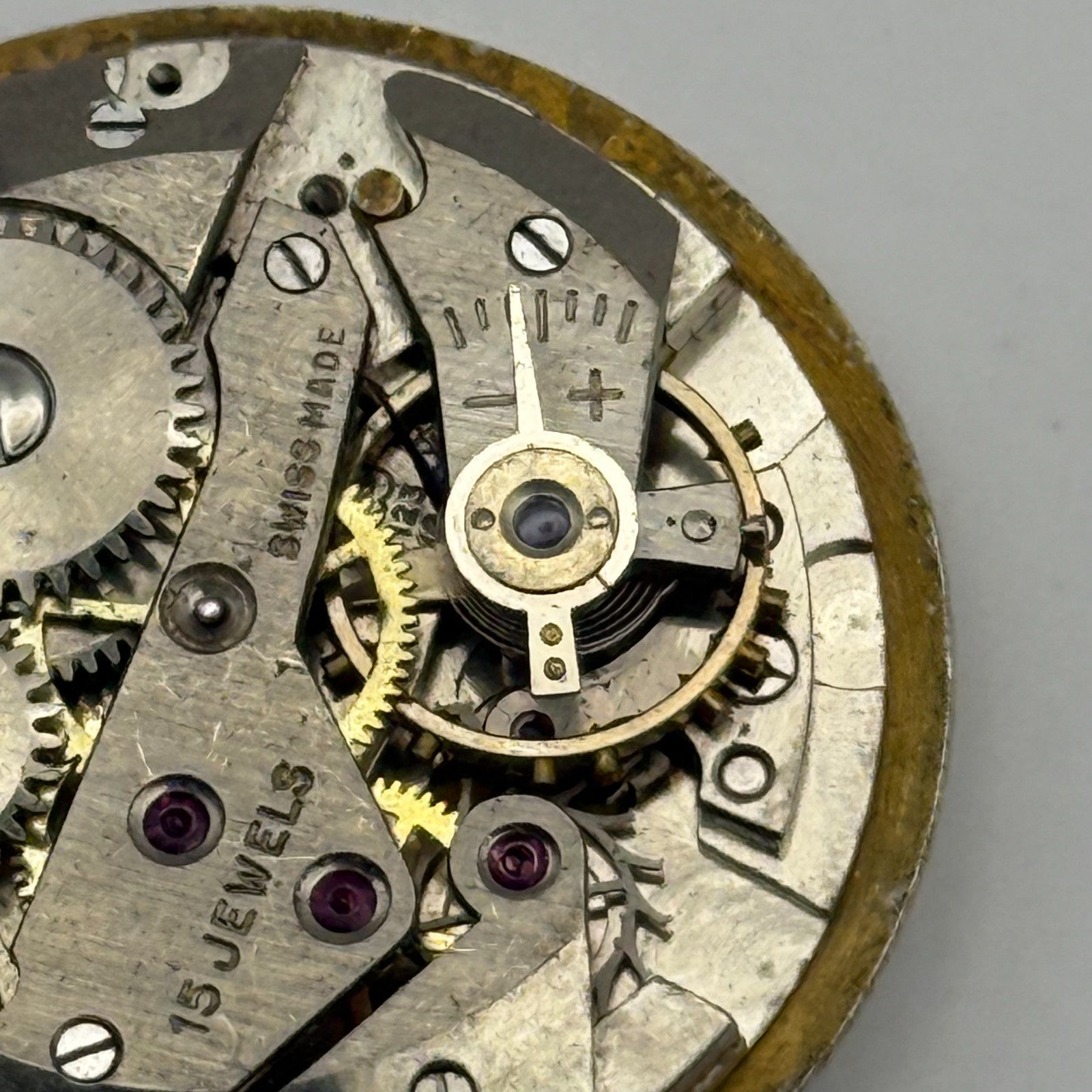 AS 1123 1124 Watch Movement Avia Manual Wind Vintage Swiss Parts Repair 25.8mm