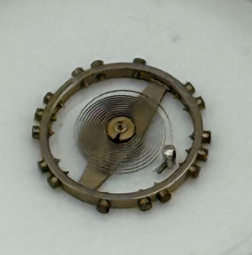 FHF 159 Balance Wheel Complete And Spring 3–10’’’ 190 M Watch Movement Parts NOS