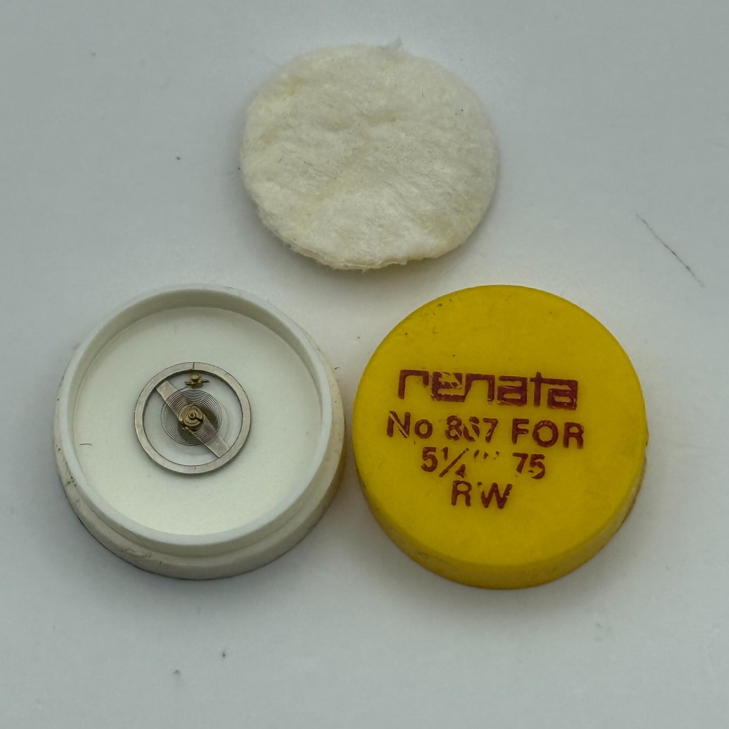 RW 75 Balance Wheel Complete And Spring 5 1/4’’’ 867 Watch Movement Parts NOS