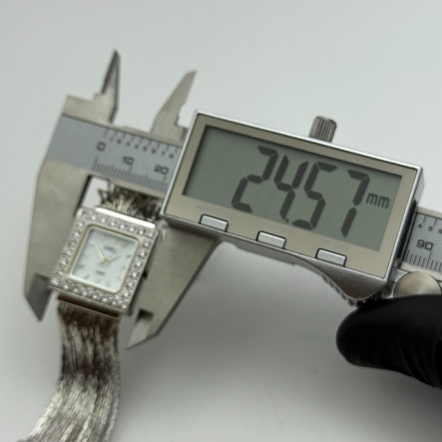 23mm Working Ladies DMQ Jewelled DQCZ Silver Tone Quartz Watch 6 Inches