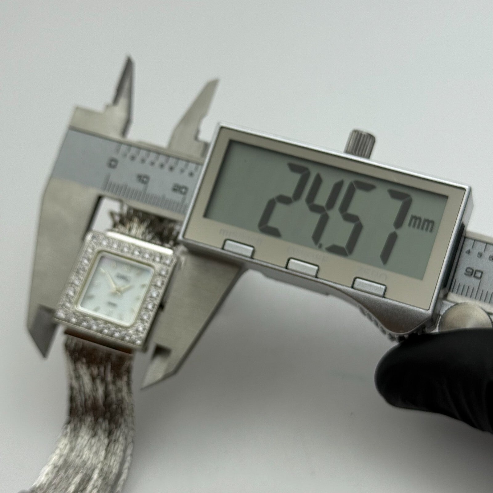 23mm Working Ladies DMQ Jewelled DQCZ Silver Tone Quartz Watch 6 Inches