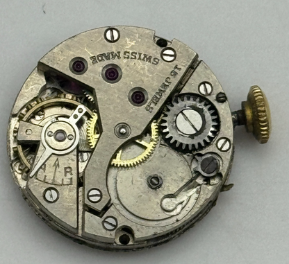 19.7mm Ladies Avia Derby D 40 Manual Wind Watch Movement Swiss Vintage PARTS