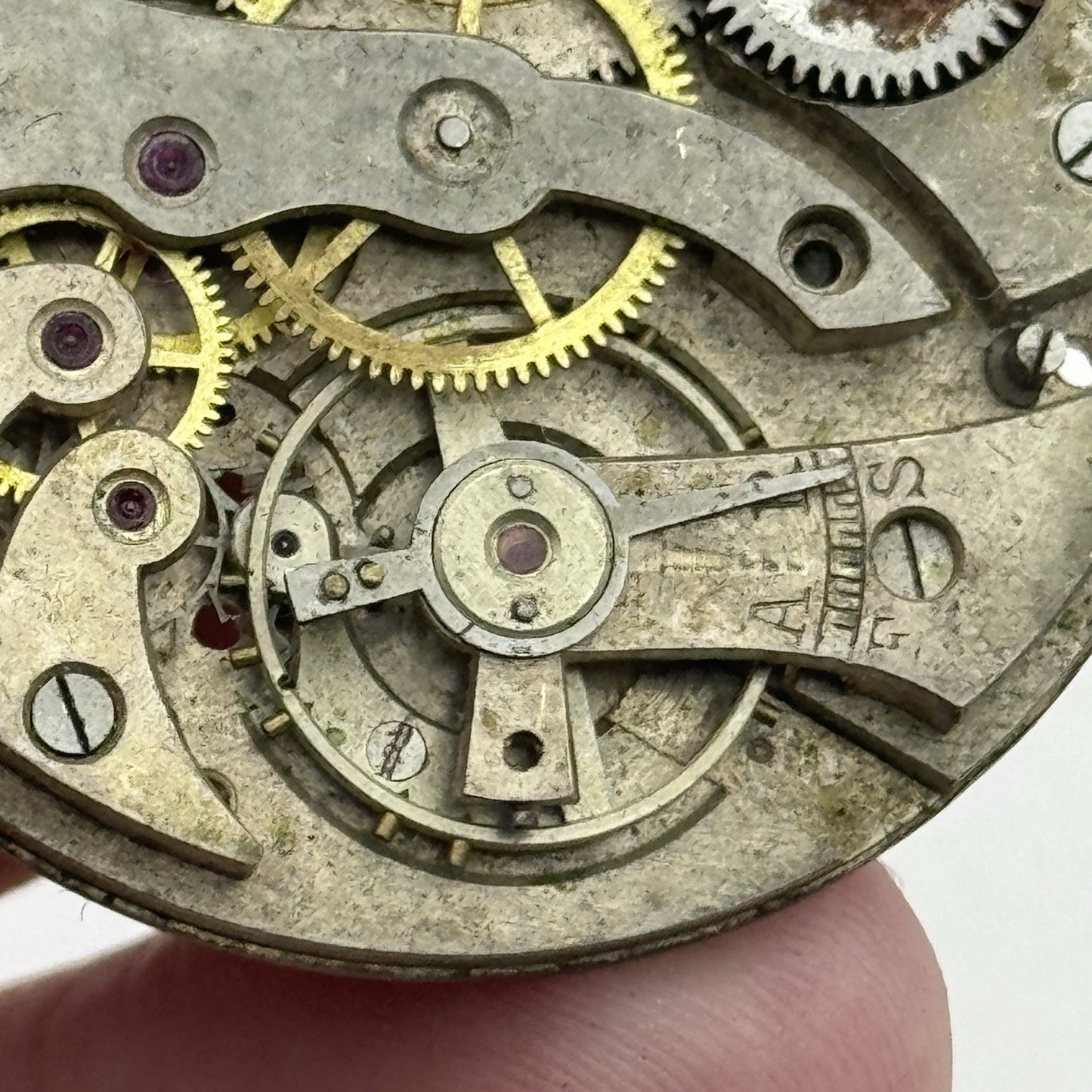 42.8mm Unidentified Vintage Pocket Watch Movement Dial PARTS REPAIR SPARES