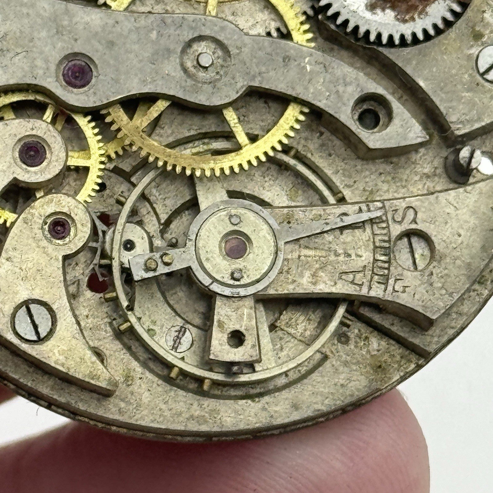42.8mm Unidentified Vintage Pocket Watch Movement Dial PARTS REPAIR SPARES