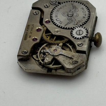 20.7mm Kendal & Dent Rotary Maximus Rare Tank Watch Movement Manual Wind PARTS