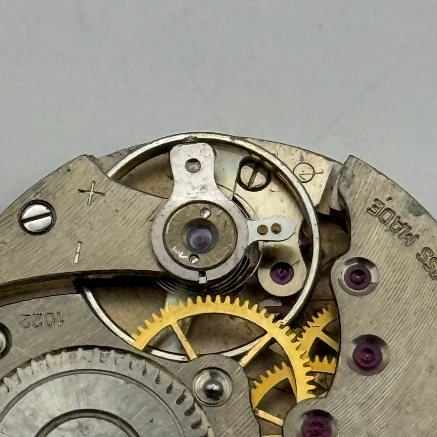 Lanco 1022 Watch Movement Manual Wind Vintage Swiss 15 Jewels Parts 23.5mm