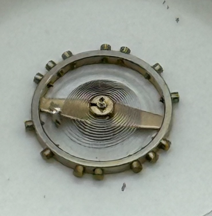 Derby 127 Balance Wheel Complete And Spring 5 1/4''' Watch Movement Parts NOS